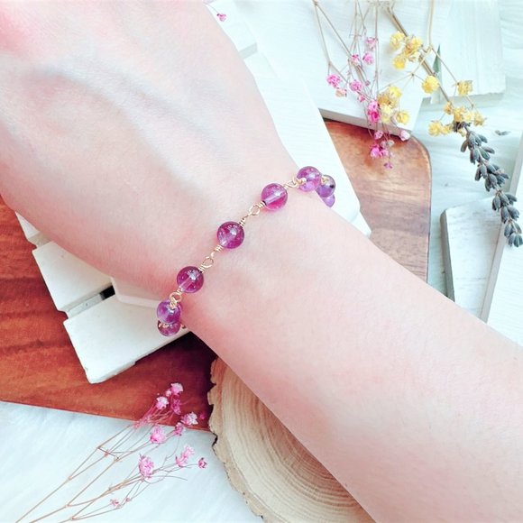 New Amethyst Bracelet | 14k Gold Filled - Picture 2 of 7